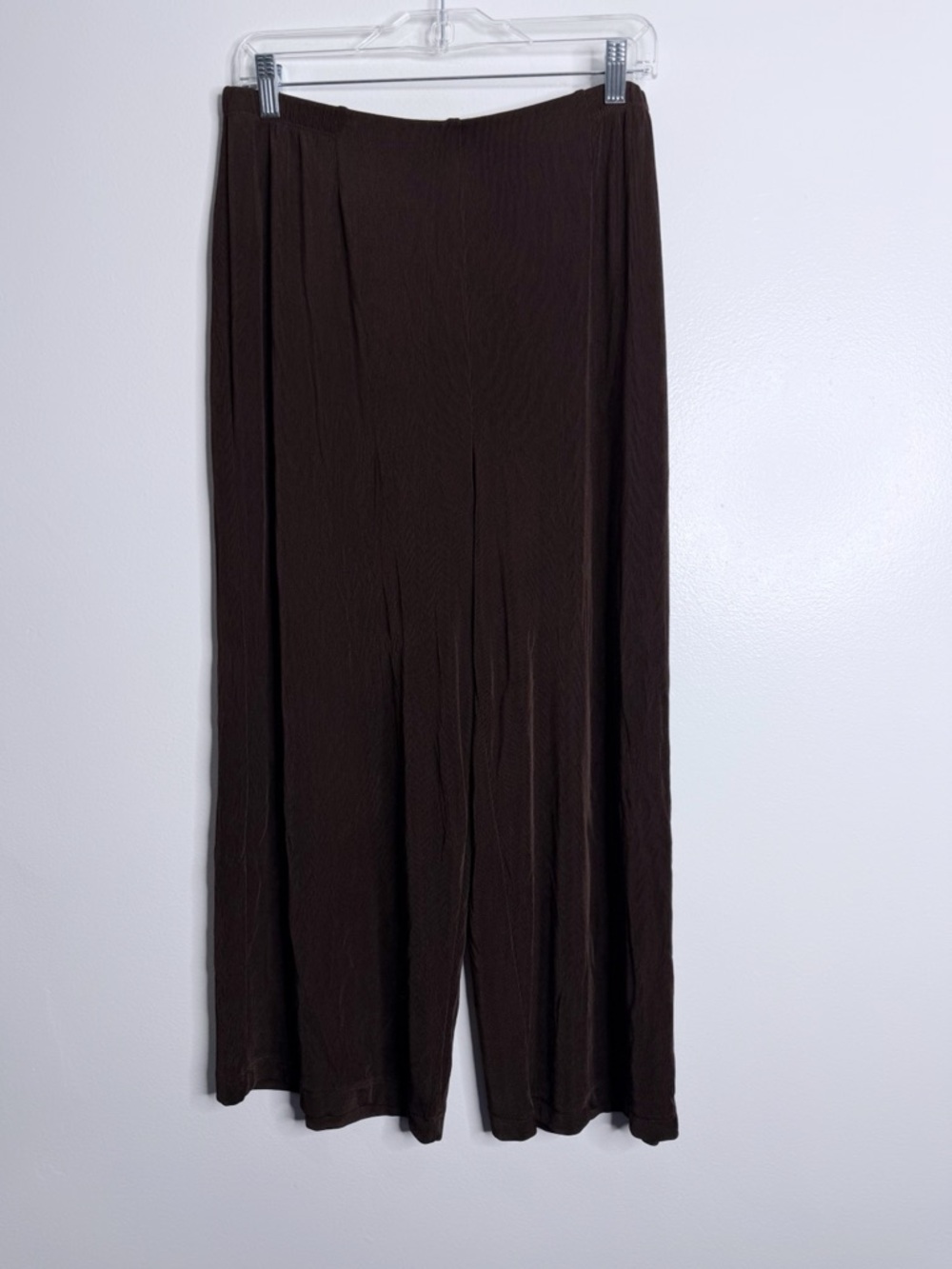 Chico’s Travelers Brown Wide Leg Crop Pants Pull On XL Chico 3 Resortwear Travel